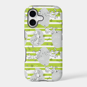 dog playing pattern background