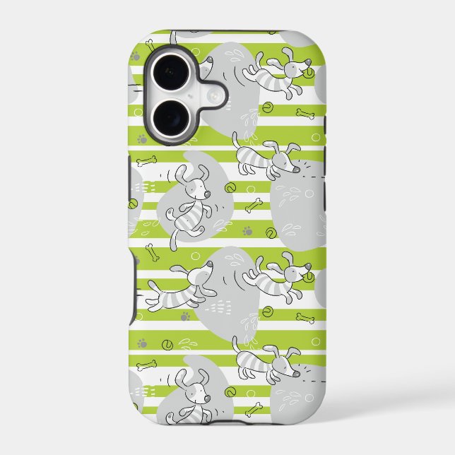 dog playing pattern background (Back)