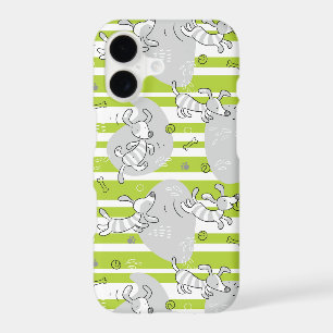dog playing pattern background