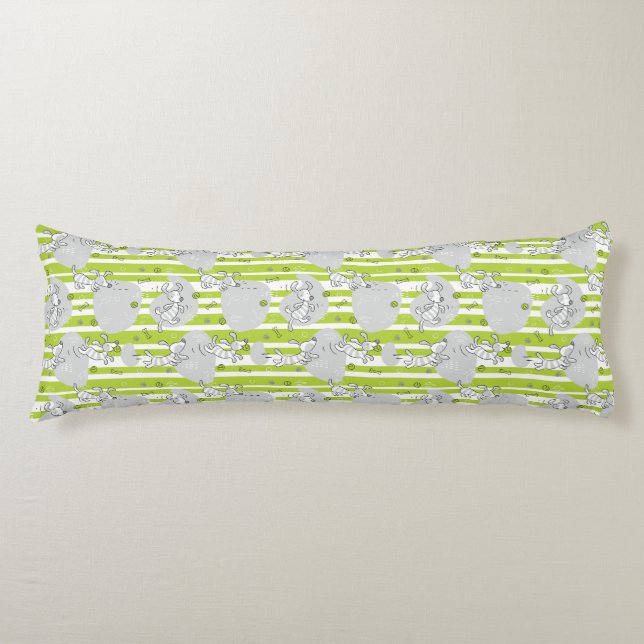 dog playing pattern background body cushion (Front)