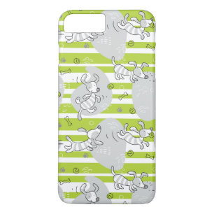dog playing pattern background Case-Mate iPhone case