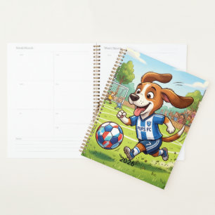 Dog Playing Soccer or Football Personalise Planner