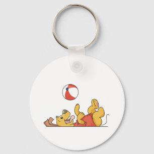 Dog Playing With Ball Tshirts and Gifts Key Ring