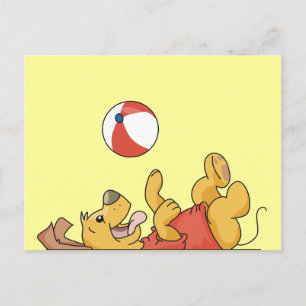 Dog Playing With Ball Tshirts and Gifts Postcard