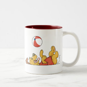 Dog Playing With Ball Tshirts and Gifts Two-Tone Coffee Mug