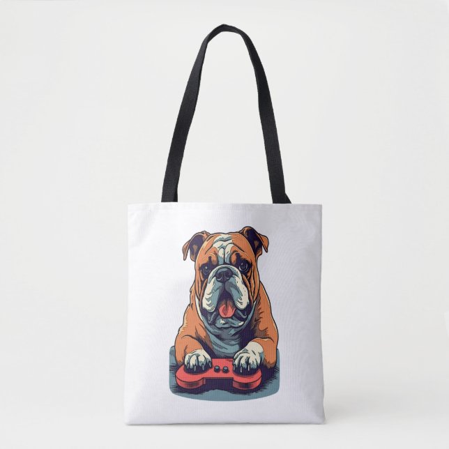 Dog Plays Video Games  Tote Bag (Front)