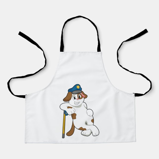 Dog Police officer Police hat Apron (Front)