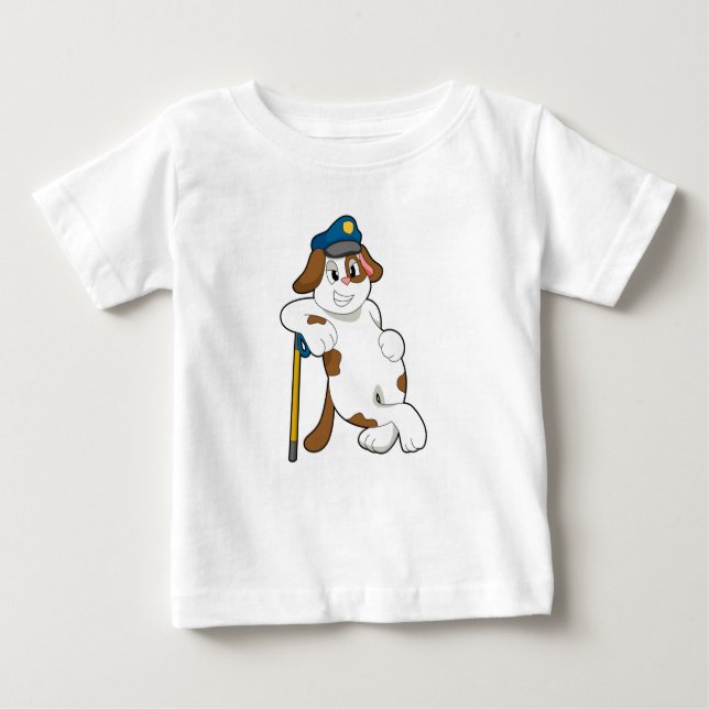 Dog Police officer Police hat Baby T-Shirt (Front)