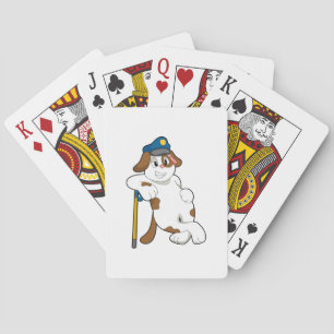 Dog Police officer Police hat Playing Cards
