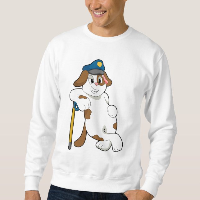 Dog Police officer Police hat Sweatshirt (Front)