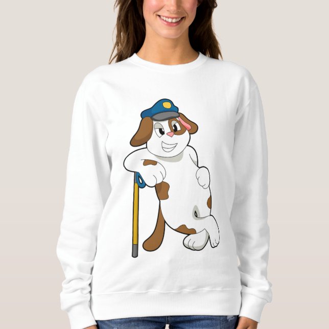 Dog Police officer Police hat Sweatshirt (Front)