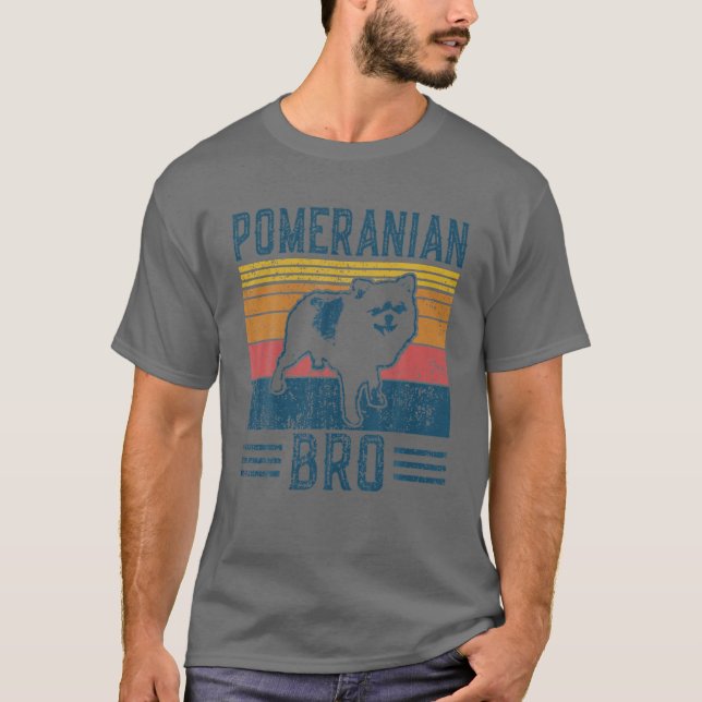 Dog Pomeranian Bro - Vintage Pomeranian Bro T-Shirt (Front)