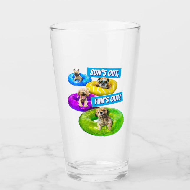 Dog Pool Party Glass (Front)