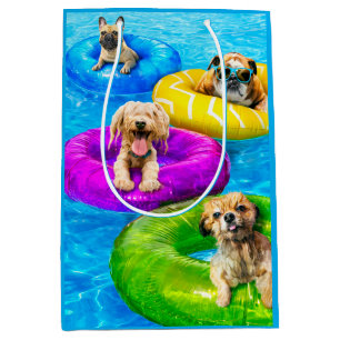 Dog Pool Party Medium Gift Bag