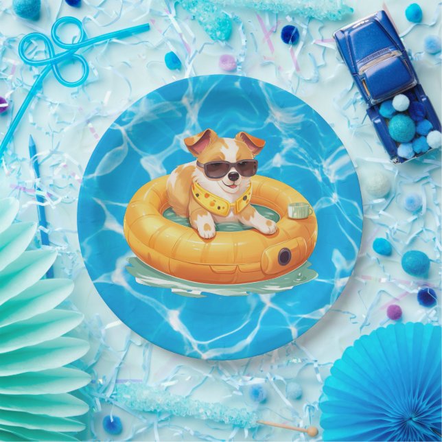 Dog Pool party  Paper Plate (Party)