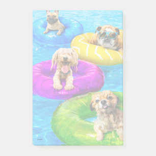 Dog Pool Party Post-it Notes