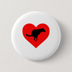 Dog Poop Heart    6 Cm Round Badge