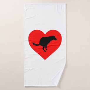 Dog Poop Heart    Bath Towel