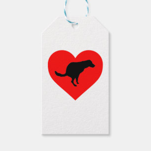Dog Poop Heart Gift Tags