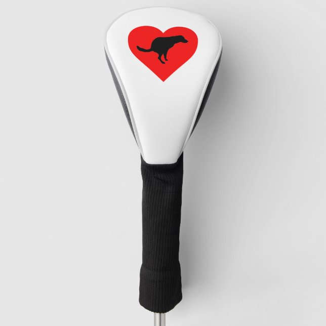 Dog Poop Heart    Golf Head Cover (Front)