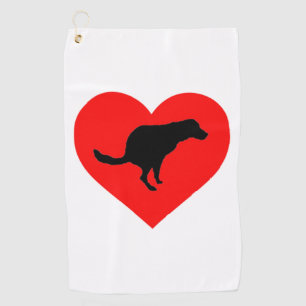 Dog Poop Heart Golf Towel