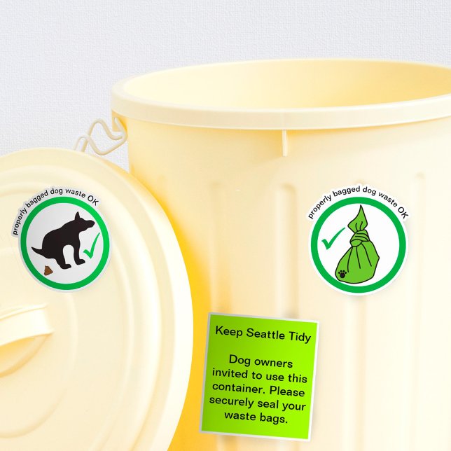 Dog Poop OK Garbage Can Sticker (Creator Uploaded)