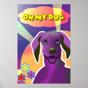 Dog Pop Art Gift Poster Wall Art Fun Modern Vibes