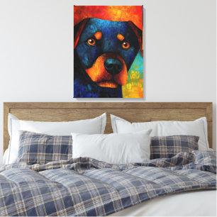 Dog Portrait Art Canvas Print