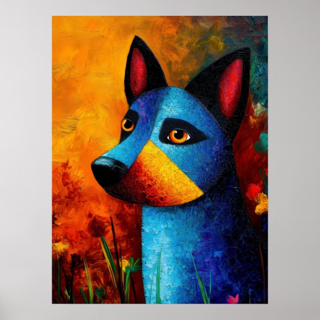 Dog Portrait Art Poster (Front)