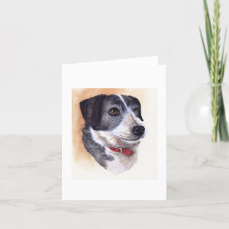 Dog Portrait Created in Watercolour Card