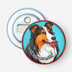 Dog Portrait Ornate Artistic Style Bottle Opener
