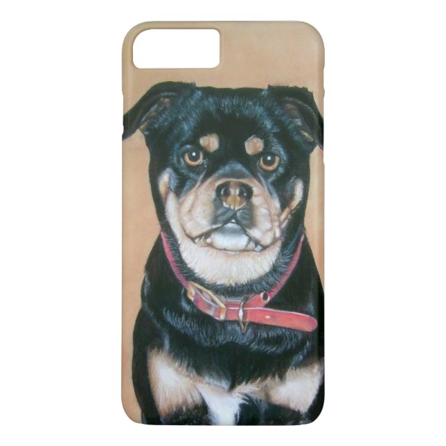 dog portrait painting of black and tan pug Case-Mate iPhone case (Back)