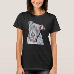 Dog Portrait Photo Filter Pit Bull Dog T-Shirt
