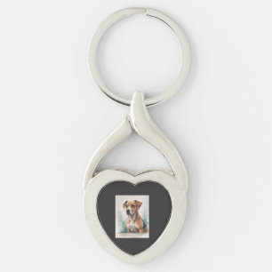 Dog Portrait Watercolor Key Ring