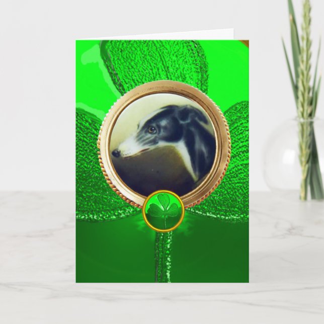 DOG PORTRAITS /Irish Greyhound Gold Photo Template (Front)