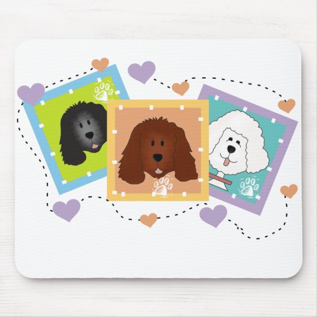 Dog Portraits Mouse Pad (Front)