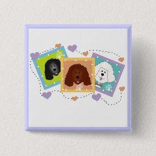 Dog Portraits Tshirts and Gifts 15 Cm Square Badge