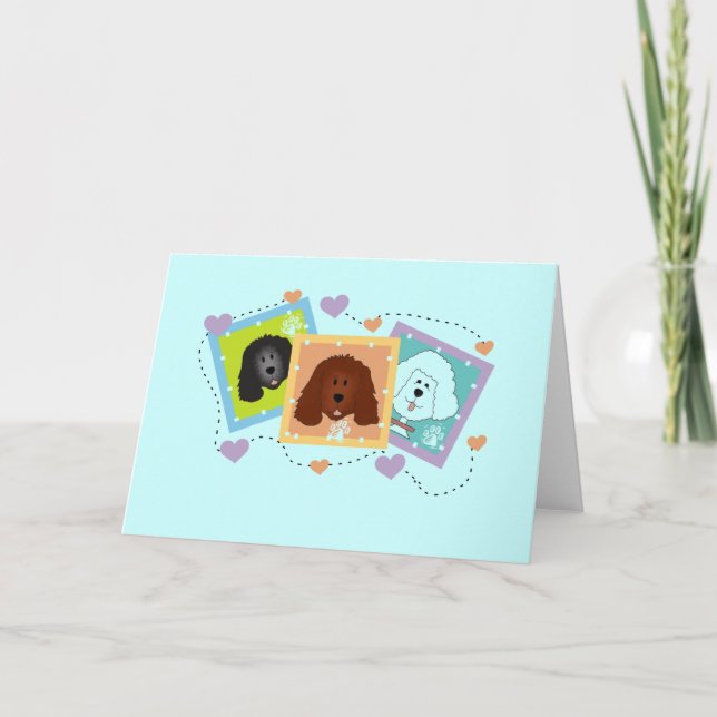 Dog Portraits Tshirts and Gifts Card (Front)