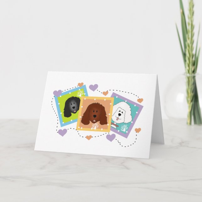 Dog Portraits Tshirts and Gifts Card (Front)