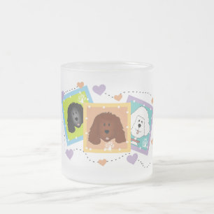 Dog Portraits Tshirts and Gifts Frosted Glass Coffee Mug