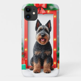 Dog Posing Among Festive Christmas Decorations Case-Mate iPhone Case
