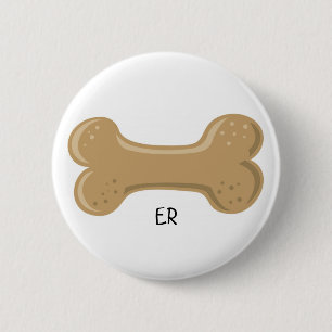 Dog Pound_Bone 6 Cm Round Badge