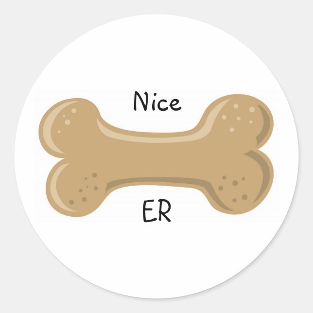 Dog Pound_Nice Bone Classic Round Sticker (Front)
