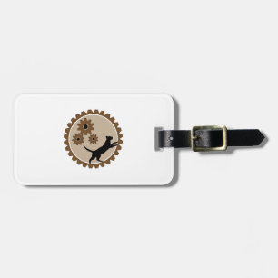 dog powered cage with wheels luggage tag