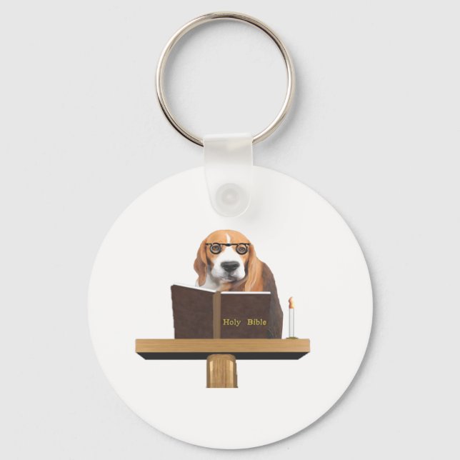 Dog Preacher Key Ring (Front)