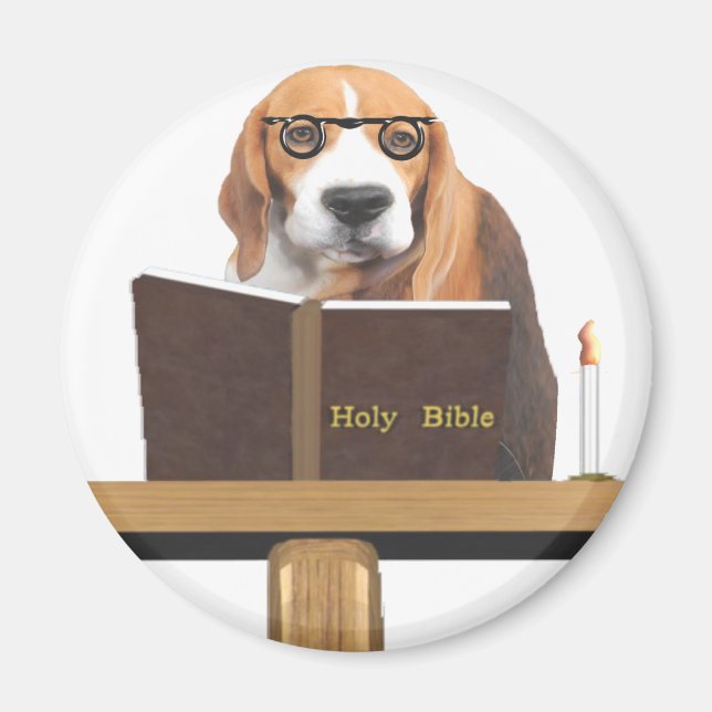 Dog Preacher Magnet (Front)