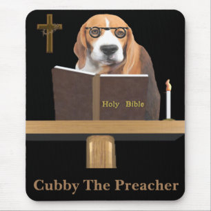 Dog Preacher Mouse Pad
