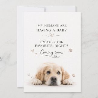 Dog Pregnancy Announcement Card