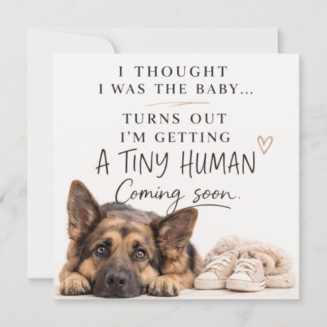 Dog Pregnancy Announcement Card (Front)