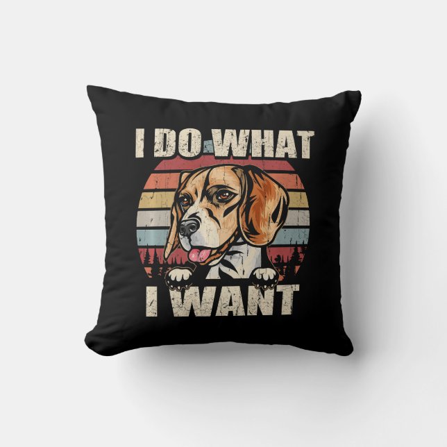 Dog Premium/ Funny Beagle/ Pet Dog Lover  Cushion (Front)